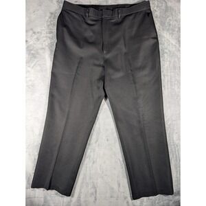 Wyndham Pointe Men's Black Flat Front Dress Pants 40x30 Straight Leg Workwear